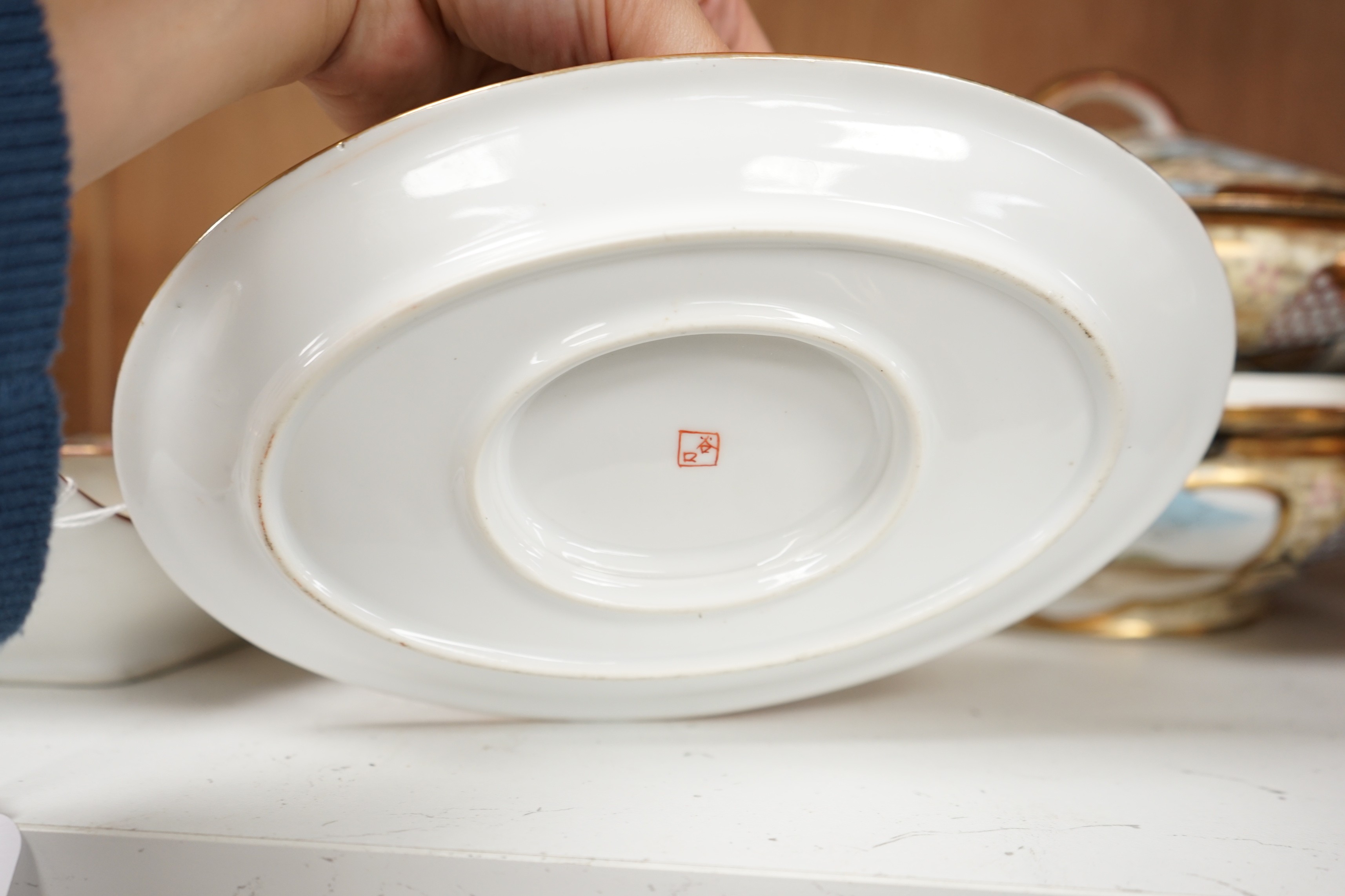 A 20th century Japanese Kutani part dinner service